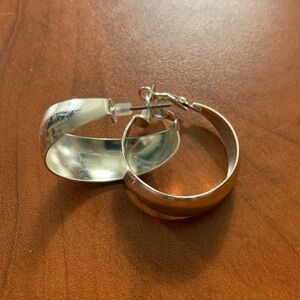 Elegant Silver Hoop Earrings